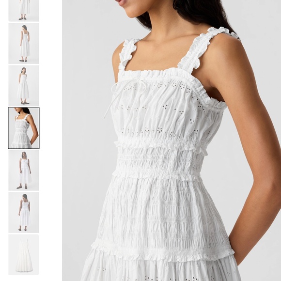 Gap x Doen Eyelet Midi Dress NWT - Picture 3 of 9
